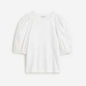 Women’s Madewell Puff-Sleeve Tee White Size Small NWT #NT331 thumbnail 3