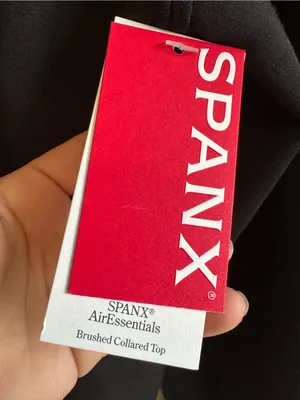 SPANX AirEssentials Brushed Collared Top Womens Black XS NEW Long Sleeves thumbnail 4