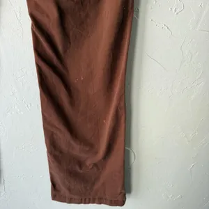 American Eagle‎ Pants Y2k 10 Long Brown Kick Boot Stretch Casual Chino Flare thumbnail 9