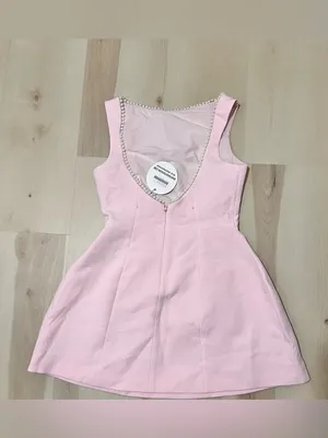 Babyboo NWT Women Medium Blush Pink Mini Dress Soft Girl Romantic Coquette Chic thumbnail 9