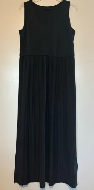 Apt. 9 Black Sleeveless Pleated Maxi Dress thumbnail 1