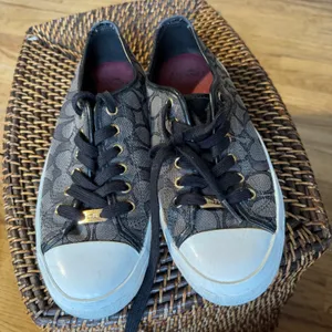 Coach Empire Signature C Monogram Low Top Sneakers Black Grey Womens 8.5B A00248 thumbnail 11