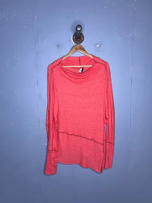 We The Free Cherry Londontown Asymmetrical Top Free People Women’s M thumbnail 2