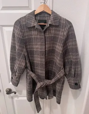 Maje Double-faced Plaid Checked Coat thumbnail 1