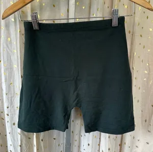 Brandy Melville Forest Green Cotton Blend Griffin High Waisted Bike Shorts S thumbnail 1