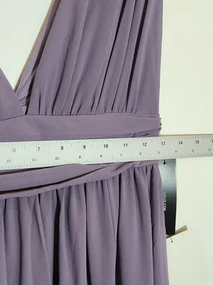 Lulus Low Cut Light Purple Formal Maxi Dress Size Small NWT Wedding Guest Prom thumbnail 9