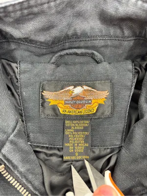 Harley-Davidson Black Women's Jean Jacket with Snap Pocket size S thumbnail 7