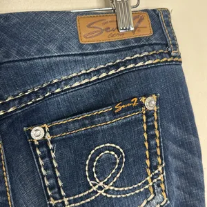 Seven7‎ dark wash skinny denim jeans size 10 ladies cute festival thumbnail 12