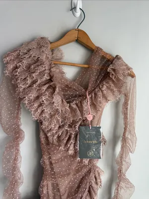 NEW House of CB Sorrel Tulle Asymmetric Minidress thumbnail 6