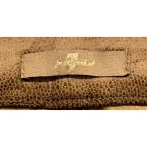 7 For All Mankind Skinny Pants Cognac Brown Crackle Metallic Size 24 NEW thumbnail 7