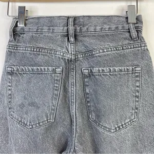 Pacsun Eco Gray High Waisted Straight Leg Button Fly Ankle Cropped Jeans 23 thumbnail 10