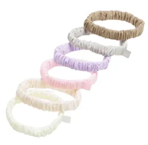 Lululemon Skinny Scrunchies 6 Pack Sheer Oak/Lt Ivory/Pink Org/Elix/Vapor/Lav Fr thumbnail 2
