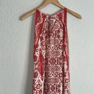 Max Studio Handkerchief Halter Dress Orange Boho Summer Aztec Resortwear thumbnail 7