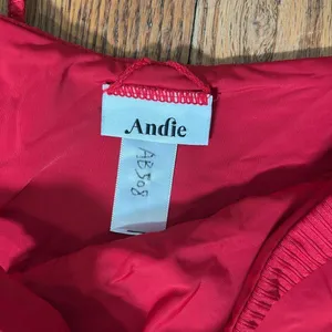 Andie String Bikini‎ Set Ribbed Flame Red size S NWOT thumbnail 6