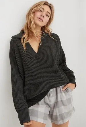 Aerie Chenille Knit Pullover size Large thumbnail 1