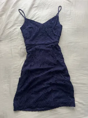GUESS Navy Blue Lace Dress thumbnail 1