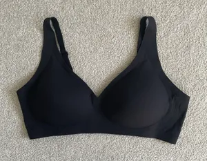Wireless T-Shirt Bra Supportive Comfort Black Undergarment Women's Size XL thumbnail 1