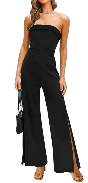 Amazon Black Strapless Jumpsuit thumbnail 1