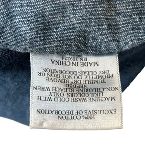 Vintage 90s Embroidered Daisy Floral‎ Sleeveless Medium Wash Chambray Denim XL thumbnail 6