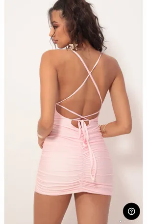 Lucy in the Sky Pink Homecoming Dress thumbnail 2