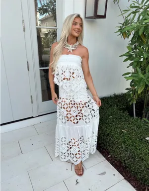 These Three Boutique White Embroidered Set thumbnail 2