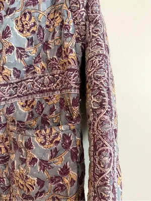 Anthropologie Antik Batik Jacket Quilted Cotton Floral Size Small thumbnail 10