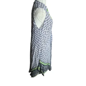 Blue White Green Boho Tapestry Printed Beachy Coverup Dress Resort Women's‎ XL thumbnail 5