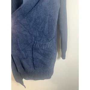 Splendid Talia Oversized Silk Blend Ribbed Cardigan Navy Blue RF1S920 Womens S‎ thumbnail 4