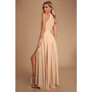 Lulus Picture Perfect Blush Lace Maxi Dress Formal Evening Bridesmaid Small NWT thumbnail 2