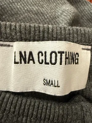 REVOLVE LNA Gabriella Ribbed Snap Henley Dark Heather Grey Size Small thumbnail 7