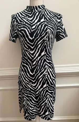 Zebra Pint Dress Multiple Size M thumbnail 1