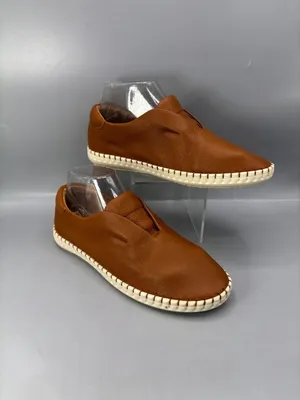 Brioso Sabino Flat Shoes Womens 8 Brown Leather Slip On Round Toe 202404ZE thumbnail 2
