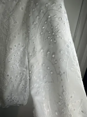 Women’s Small White Crochet Blouse Vintage Cottagecore Coquette lightfairy y2k thumbnail 3