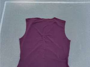 Vintage Baranda Y2K medium purple Rouched 90's Babydoll Baby Tee‎ Top summer thumbnail 5