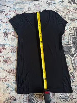 Everyday V-Neck Short Sleeve Tee - Black - Size LG thumbnail 2