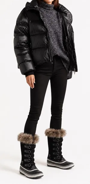 Sorel Joan of Arctic Waterproof Snow Boots Faux Fur Black Size 7 thumbnail 1
