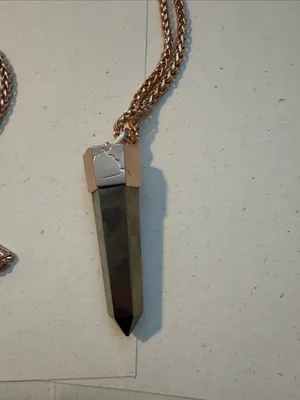 Kendra Scott Jayce Pyrite Rose Gold Necklace thumbnail 3
