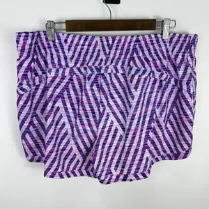 GapFit gSprint Running Shorts Womens XL Purple Geometric‎ Gym Outdoors Active thumbnail 5