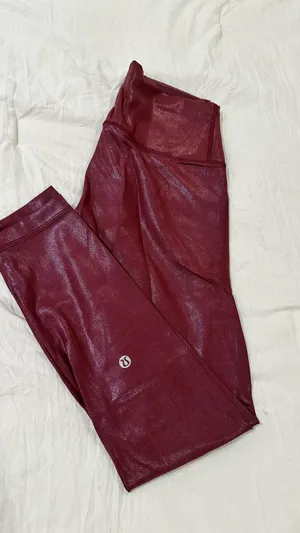 Lululemon Align High-Rise Ribbed Pants 28" in Radiate Foil Print in Red Merlot/Burgundy thumbnail 2