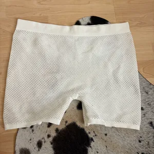 SKIMS White Marble Perforated Seamless Shorts Coverup Size‎ 3X thumbnail 3