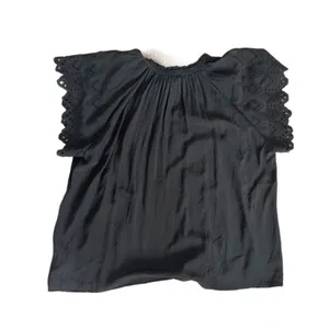Chelsea & Theodore Blouse NWT eyelet sleeve 3X Black Casual Lace Coquette thumbnail 3