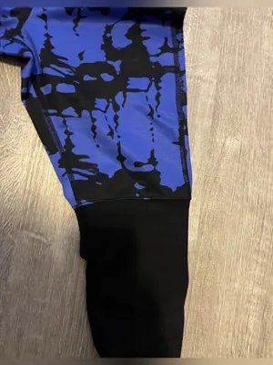 Alo Goddess Leggings Ribbed Blue Black Yoga Womens S Activewear Athletic thumbnail 6