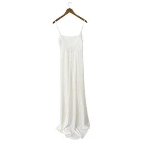 Lulus Blessed Romance White Sleeveless Button Back Mermaid Maxi Dress size XL thumbnail 4