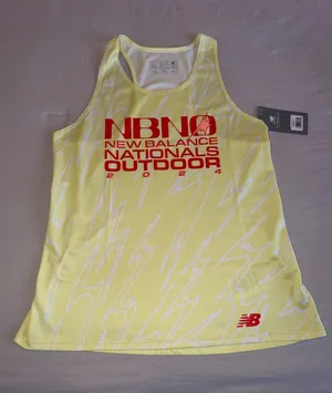 New Balance‎ Women’s Yellow Nationals Outdoor Tank Top thumbnail 1