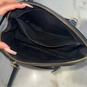 Coach Sierra Black Crossgrain Pebbled Leather Dome Satchel Crossbody Bag Womens thumbnail 12