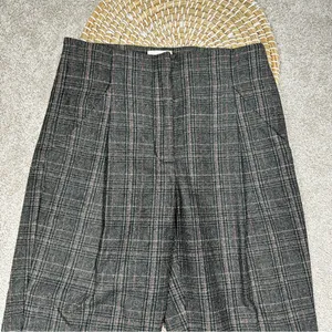 Wilfred Wool Cashmere Blend Chambéry Plaid Pants Cropped Pleated Tartan Size 0 thumbnail 5