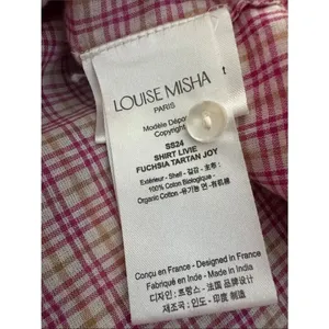 Louise Misha Livie blouse Fuchsia Tartan Joy 36 thumbnail 6