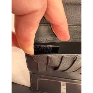 Wilsons Leather Pelle Studio Black Pebbled Leather Trifold Wallet‎ Zip Pocket thumbnail 7