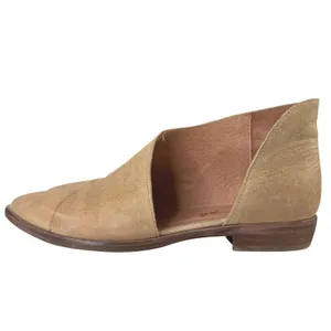 Free People Royale Flats Leather Pointed Toe Cutout Tan Slip On Womens US 6‎ thumbnail 6