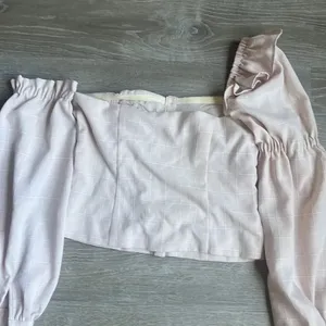 Song Of Style Emery Top One Shoulder Ruffle Beige Check thumbnail 8